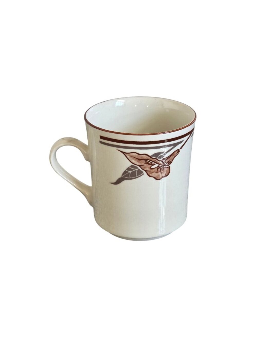 Sango Permastone 833 Calla Lily Brown Wendy Klein Japan Stoneware Mug